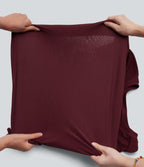 T-shirt col rond manches chauve-souris coupe décontractée