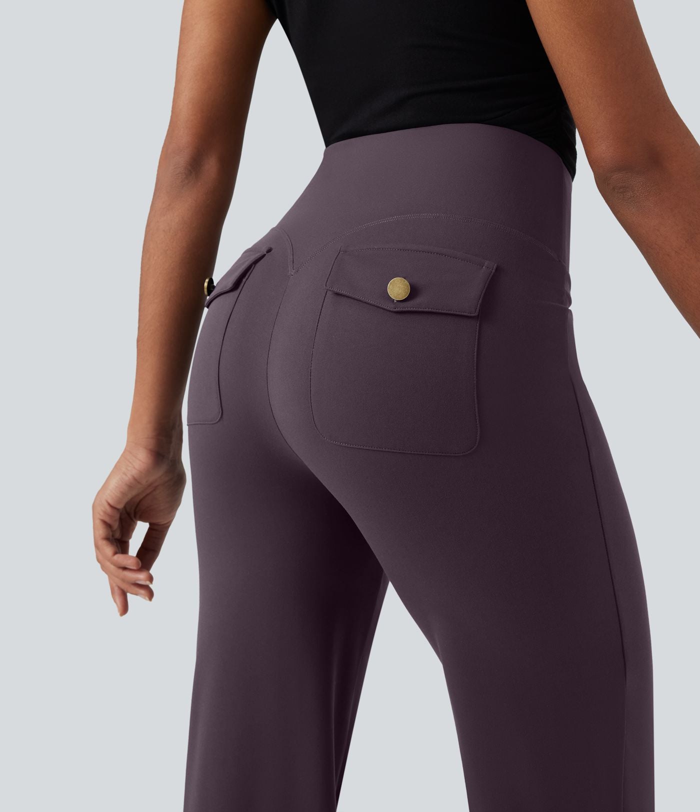 Pantalon de travail droit gainant taille haute avec poches Halara UltraSculpt™