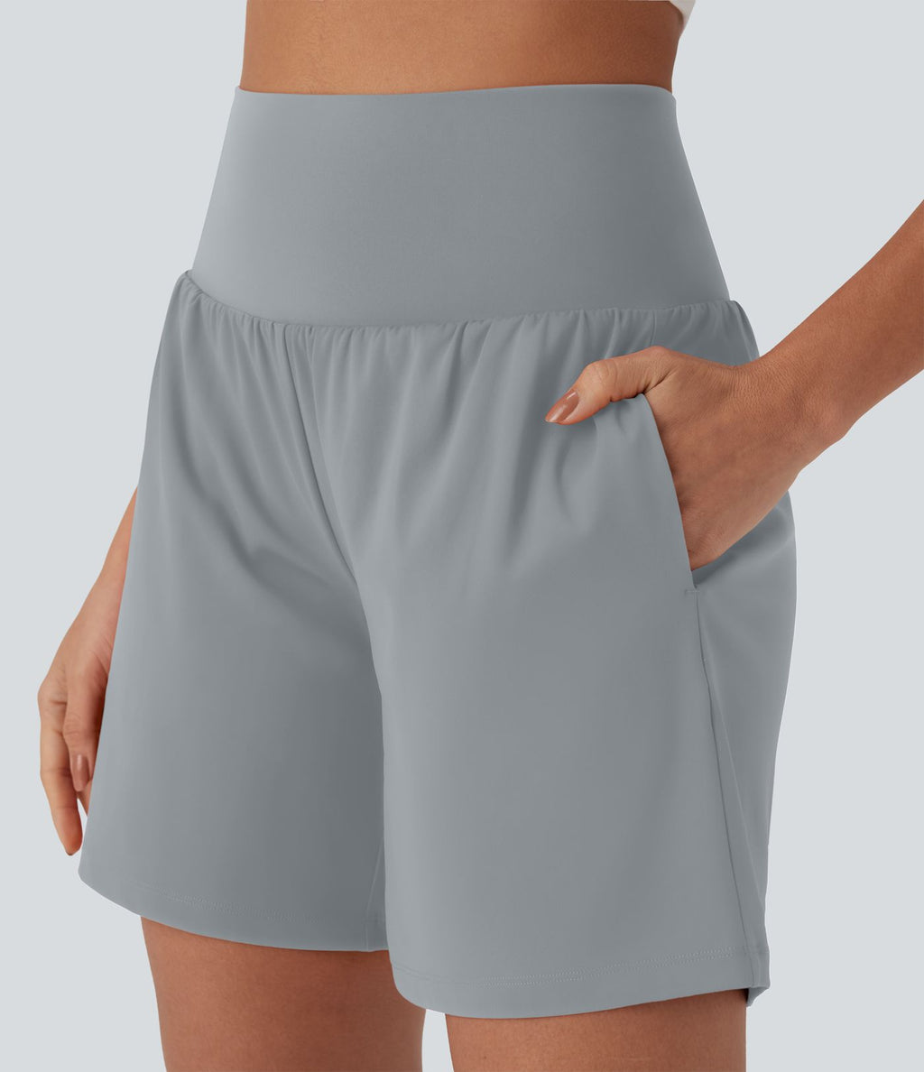 Short de yoga SoftlyZero™ Airy 2-en-1 taille très haute avec poches et effet frais InstantCool 17,5 cm