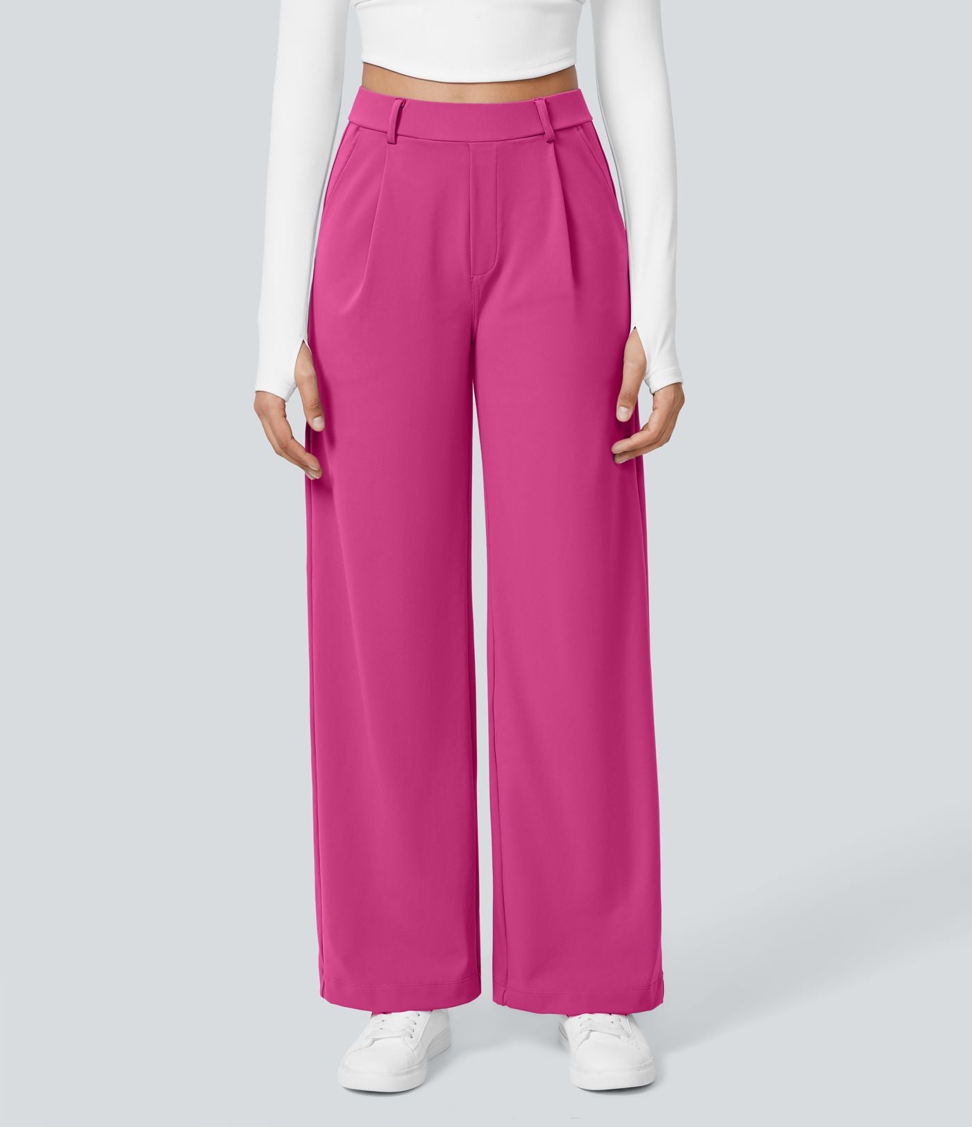 Pantalon tailleur Halara Flex™ DayStretch coupe droite taille haute avec poches