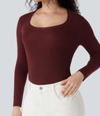 Pull col U manches longues
