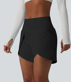 Short de yoga 2-en-1 SoftlyZero™ Airy effet frais InstantCool taille mi-haute 12,5 cm ourlet tulipe avec poches