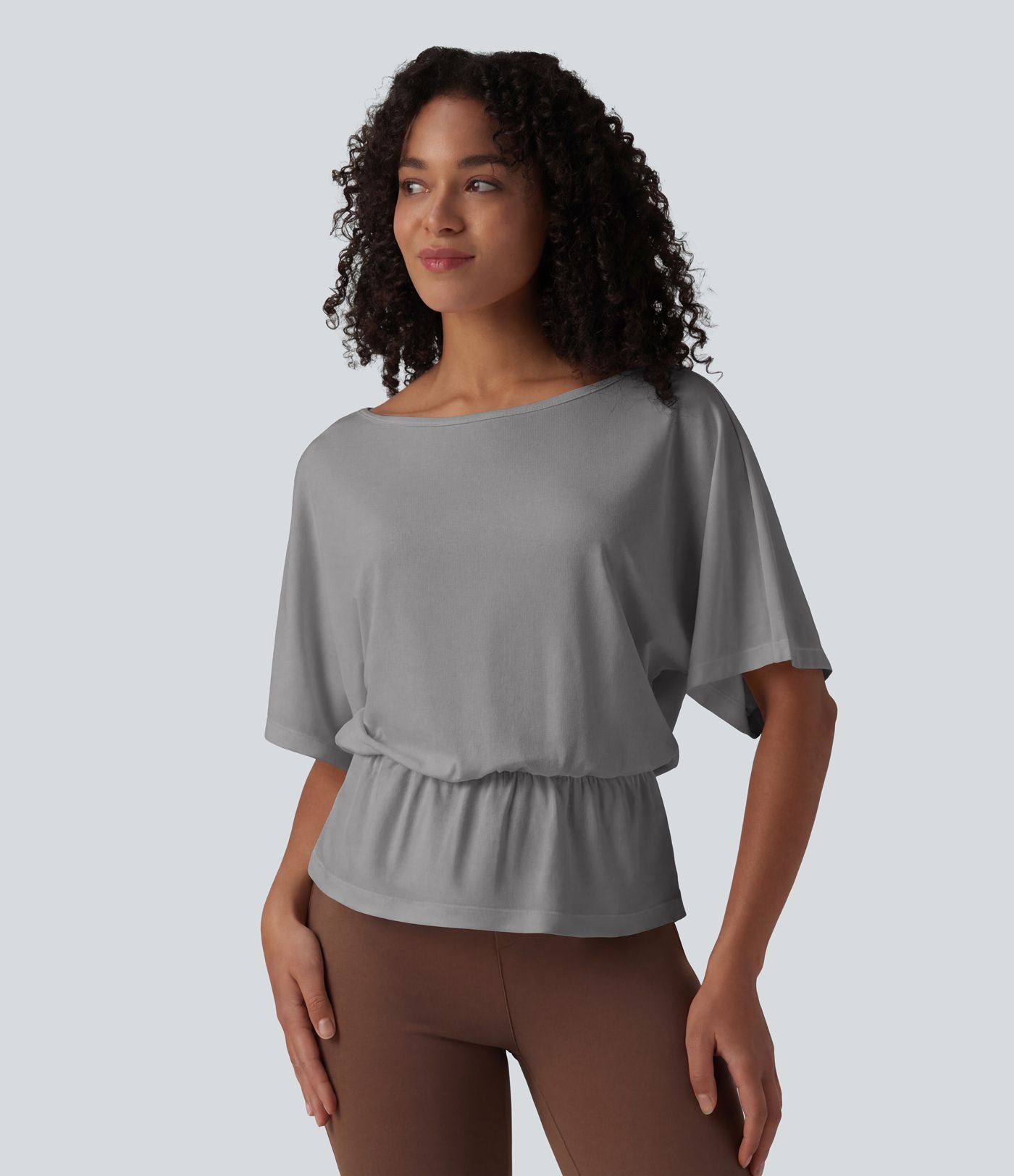 T-shirt de travail col bateau demi-manches
