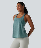 Débardeur de sport dos nageur col U soutien-gorge intégré