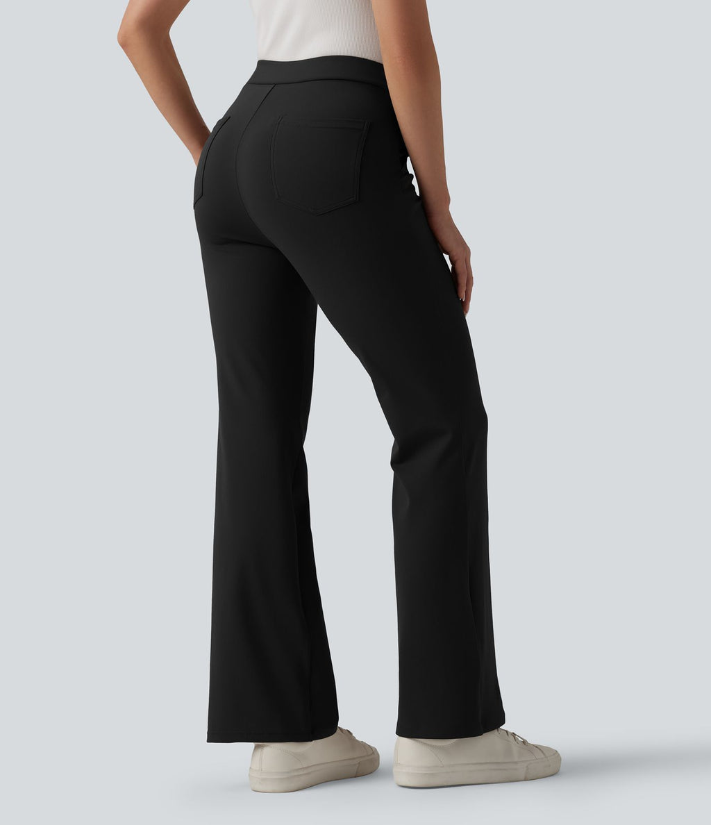 Pantalon tailleur évasé asymétrique Halara Flex™ DayStretch taille mi-haute avec poches