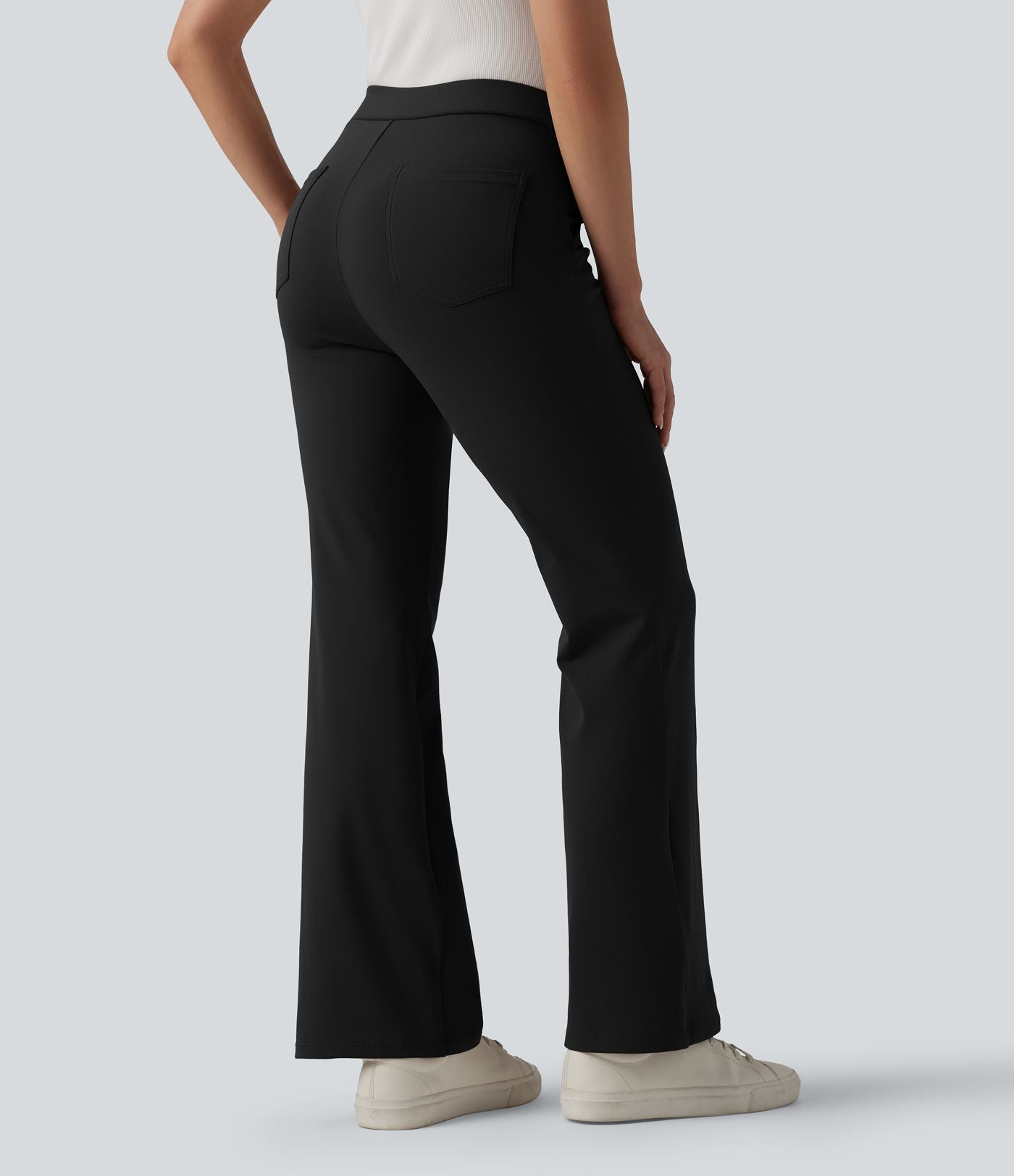 Pantalon tailleur évasé asymétrique Halara Flex™ DayStretch taille mi-haute avec poches