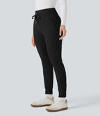 Jogging matelassé casual PuffFlex taille haute avec cordon de serrage et poches