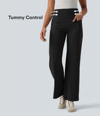 Pantalon bootcut décontracté DayStretch gainant taille haute avec poches
