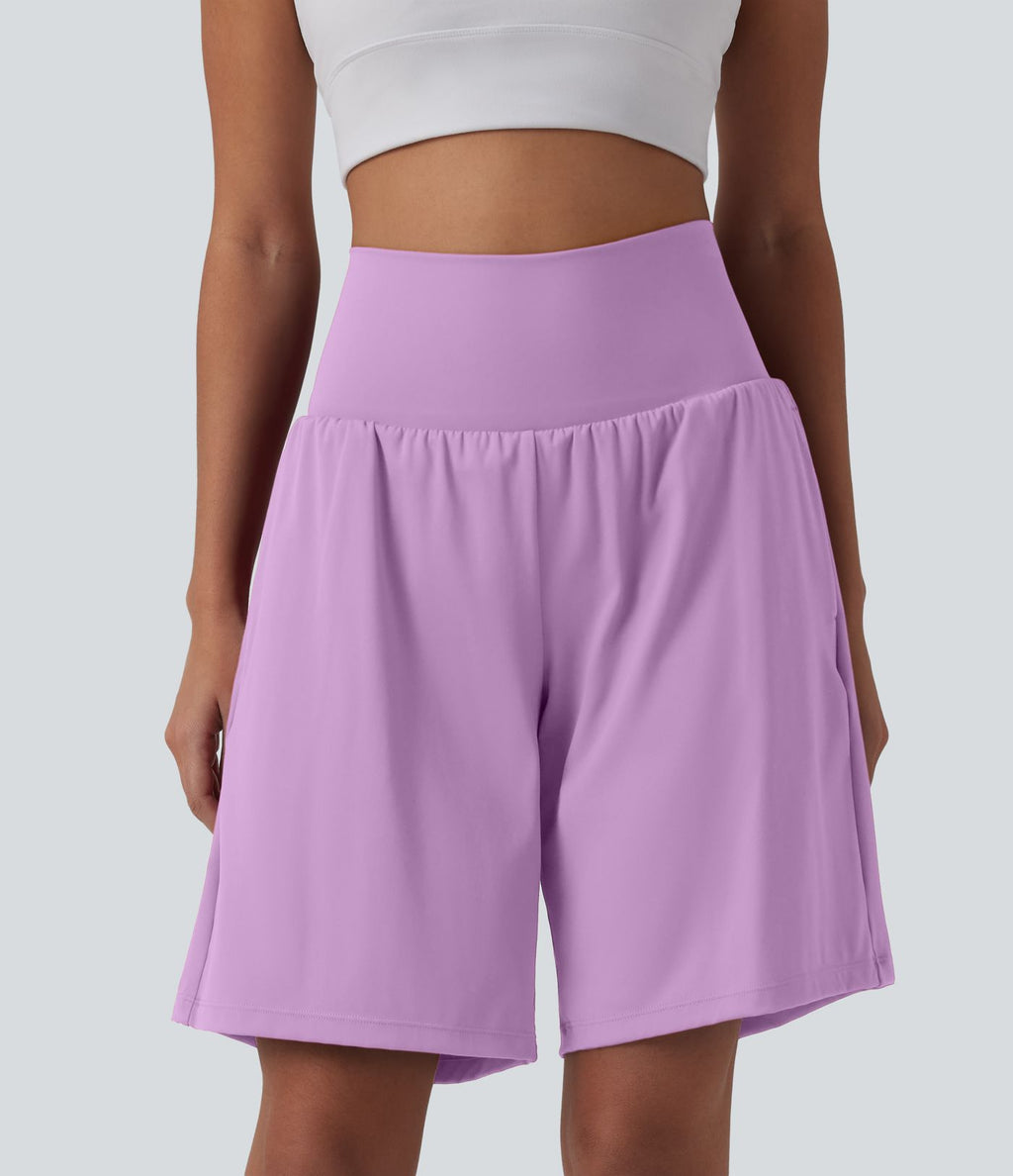 Short de yoga 2-en-1 SoftlyZero™ Airy taille très haute effet frais InstantCool 22,8 cm avec poches