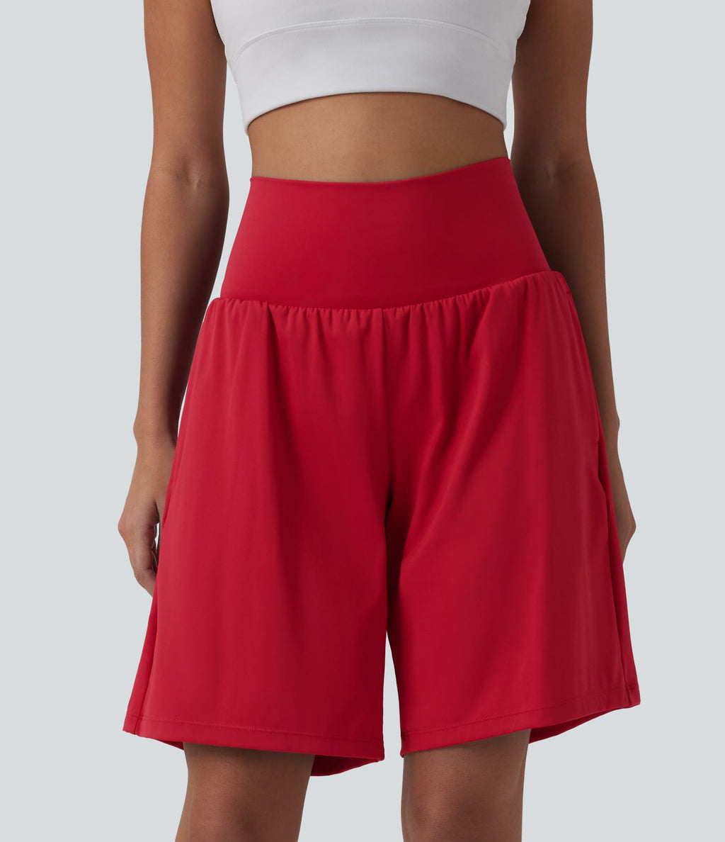 Short de yoga 2-en-1 SoftlyZero™ Airy taille très haute effet frais InstantCool 22,8 cm avec poches