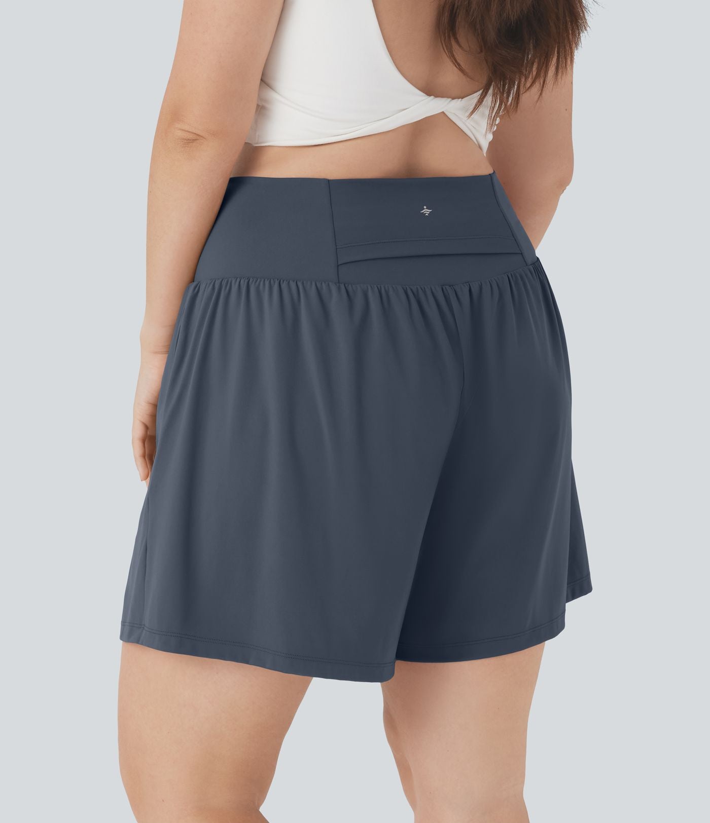 Short tailleur 2-en-1 Cool Touch yoga taille très haute Softlyzero™ Airy grande taille 17,5 cm avec poches