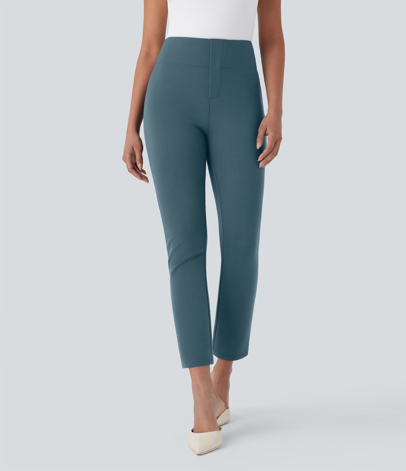 Pantalon de travail fuselé court taille haute Halara Flex™ avec poches