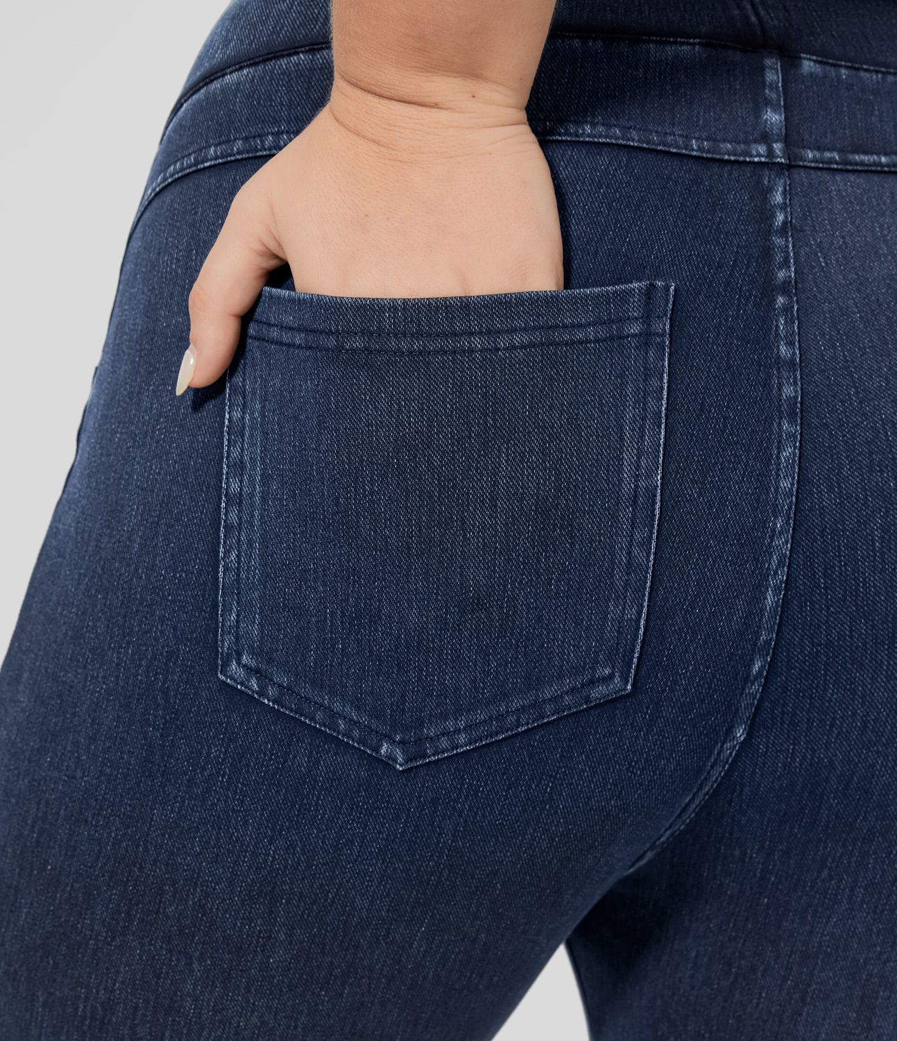 Halara Flex™ Leggings décontractés taille haute en tricot extensible avec poche latérale arrière et grande taille