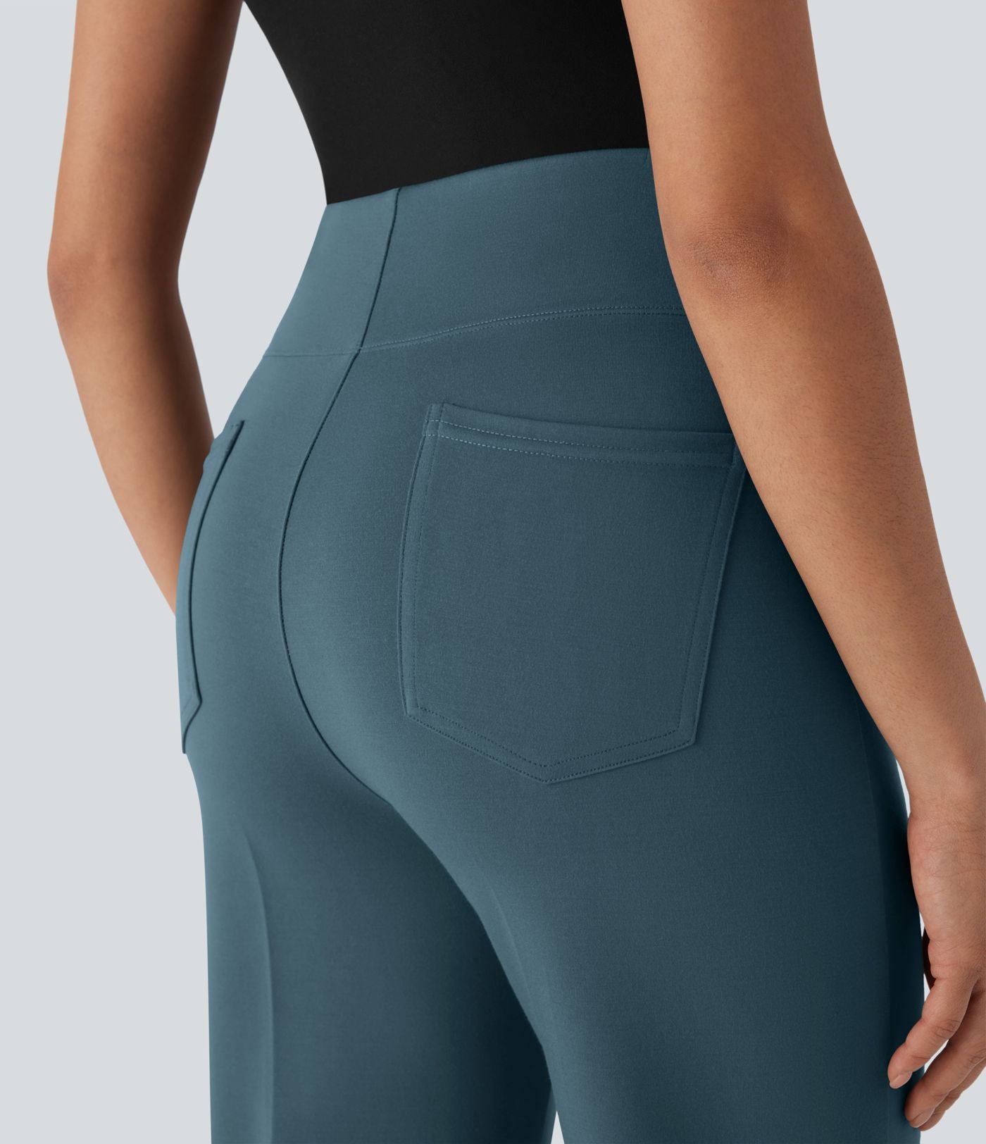 Pantalon de travail court gainant taille haute Halara Flex™ avec poches