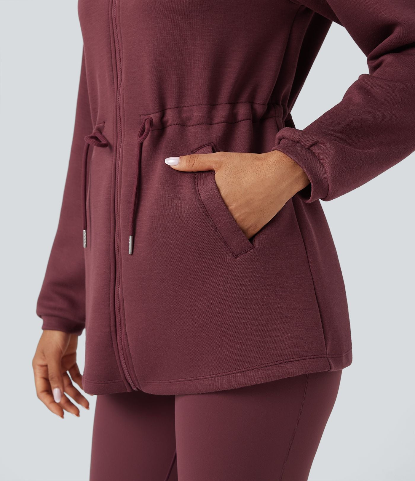 Veste décontractée SpacerTek™ col montant, manches longues avec cordon de serrage et poches