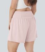 Short tailleur 2-en-1 Cool Touch yoga taille très haute Softlyzero™ Airy grande taille 17,5 cm avec poches