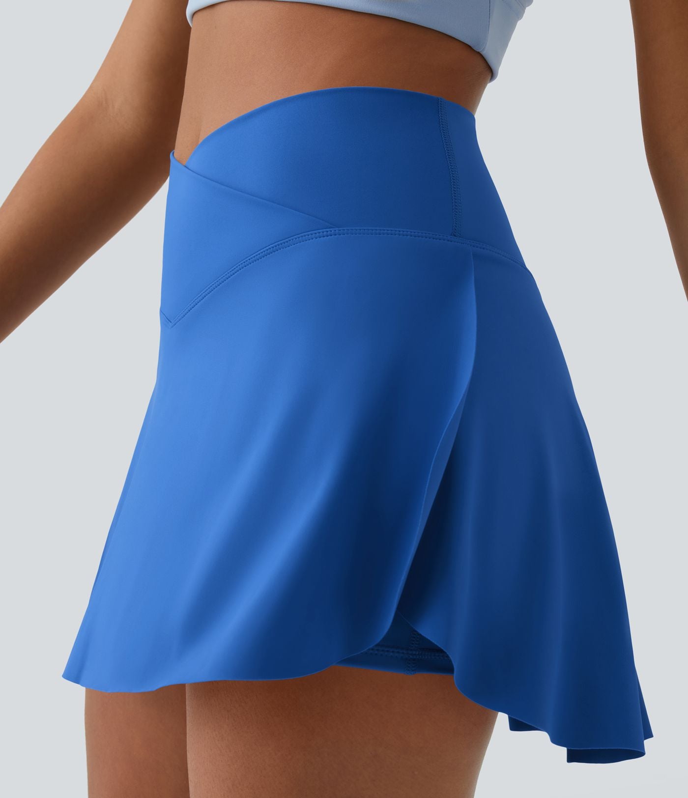 Jupe de tennis mini 2-en-1 quotidienne SoftlyZero™ Airy avec croisement, poche latérale et effet frais InstantCool, Lucid, protection solaire UPF50+