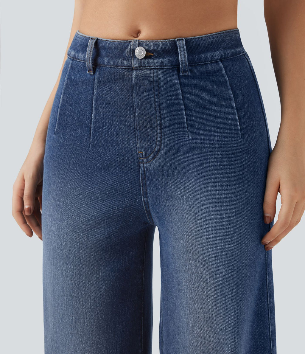 Halara Flex™ Jean large décontracté taille haute gainant avec poches