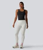 OneForm Seamless Flow Débardeur de yoga sans couture col carré avec fronces