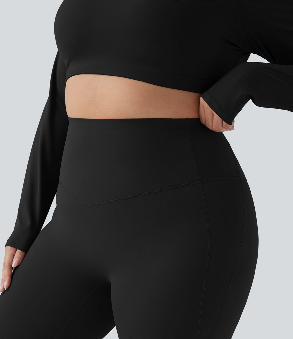 Pantalon yoga évasé gainant sculptant grande taille taille haute Halara UltraSculpt™