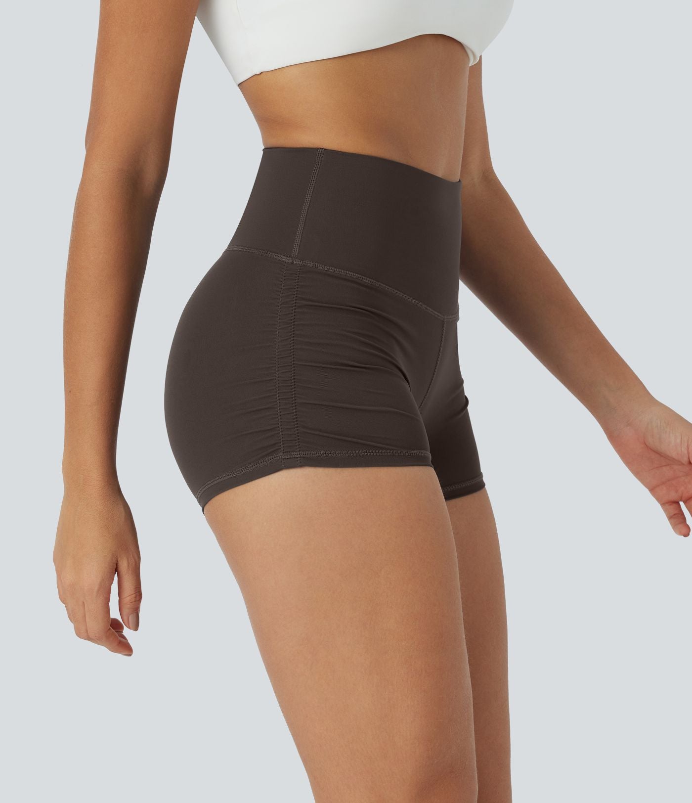 Short cycliste 6 cm de course gainant taille haute avec fronces et séchage rapide SoftlyZero™