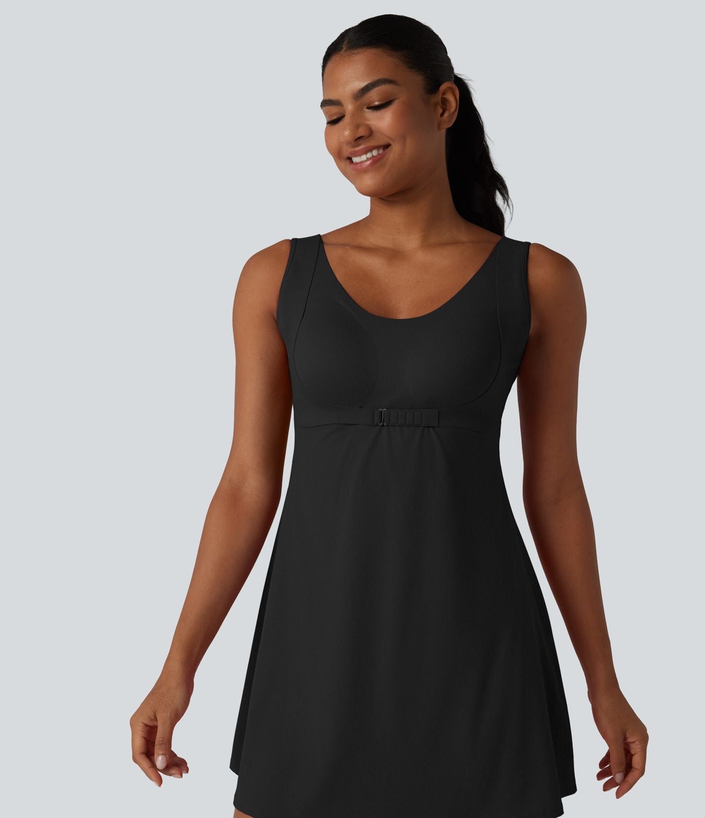 Robe de tennis courte 2-en-1 Halara UltraSculpt™ effet push-up bonnets E-G avec poches – Édition Easy Peasy