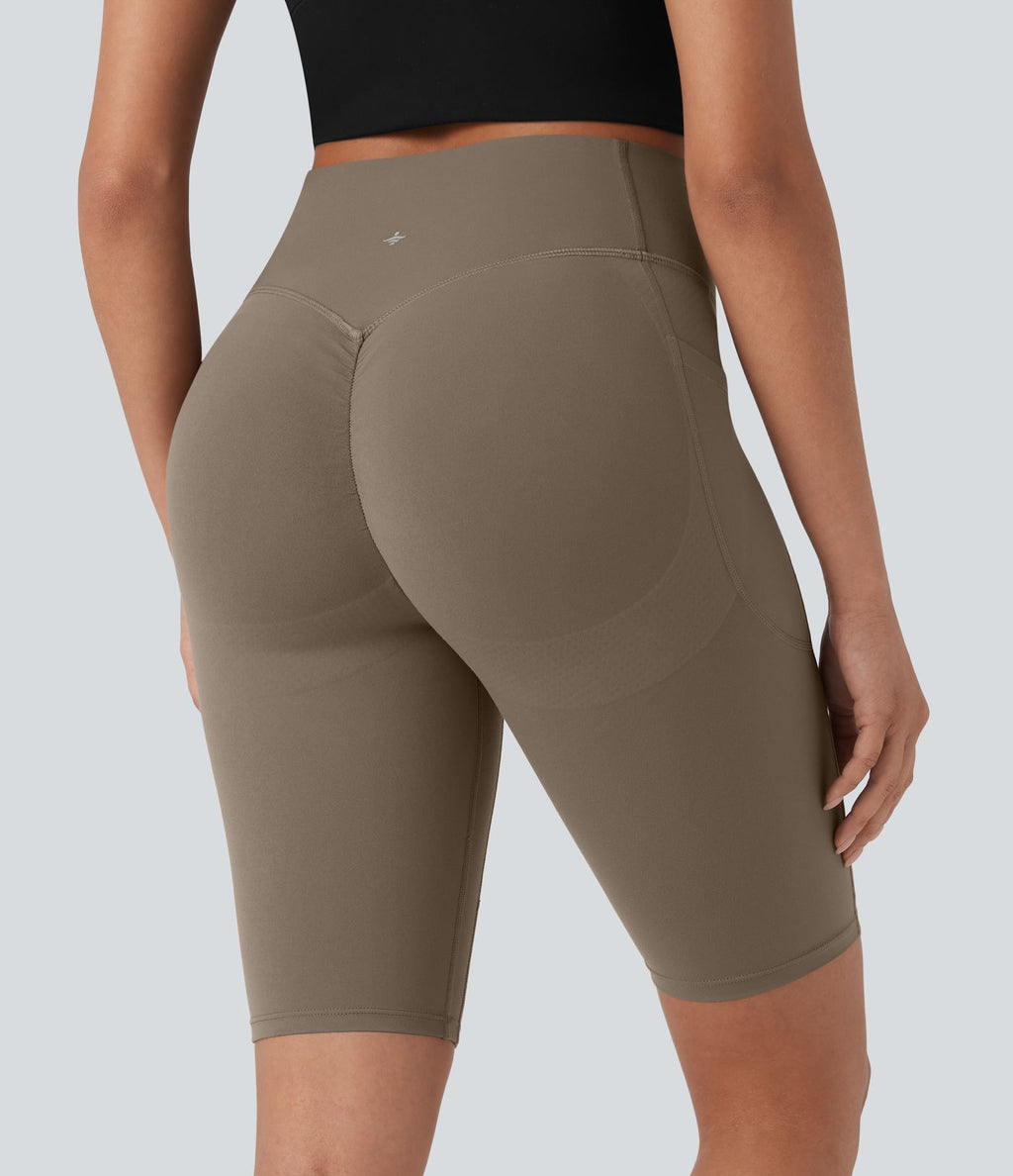Short cycliste 12,5 cm d'entraînement gainant taille haute avec poches Halara UltraSculpt™