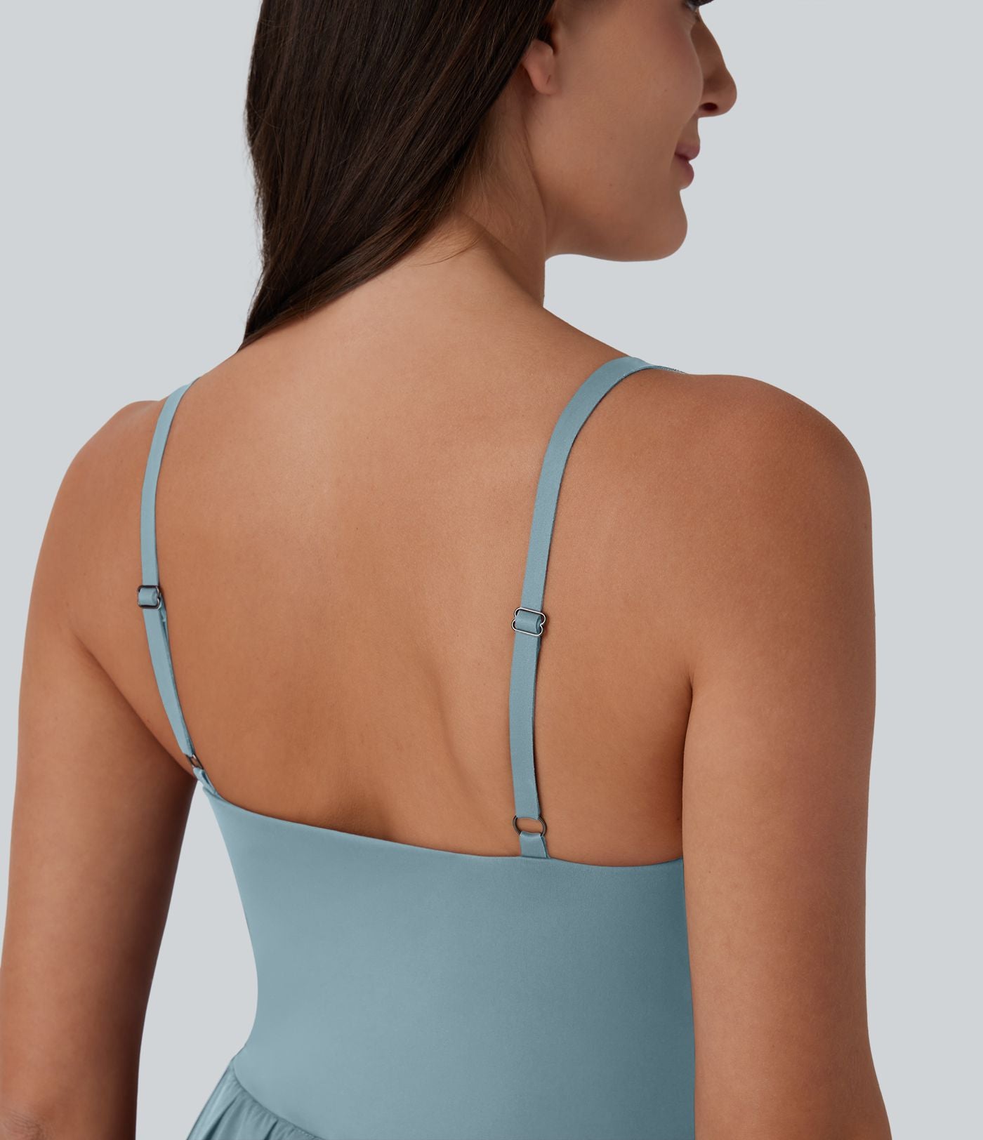 Breezeful™ Robe bain de soleil plissée à boucle ajustable 2-en-1 avec poche latérale séchage rapide micro-courte décontractée