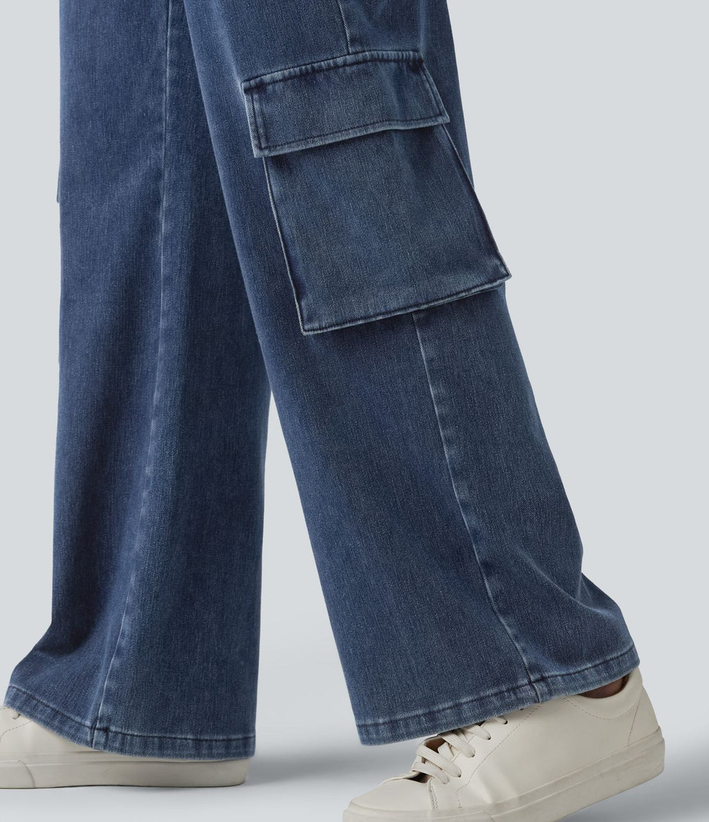 Jean bootcut cargo décontracté Halara Flex™ taille haute avec poches