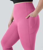 Pantalon de yoga à coupe bootcut gainant taille haute grande taille avec poches Halara UltraSculpt™