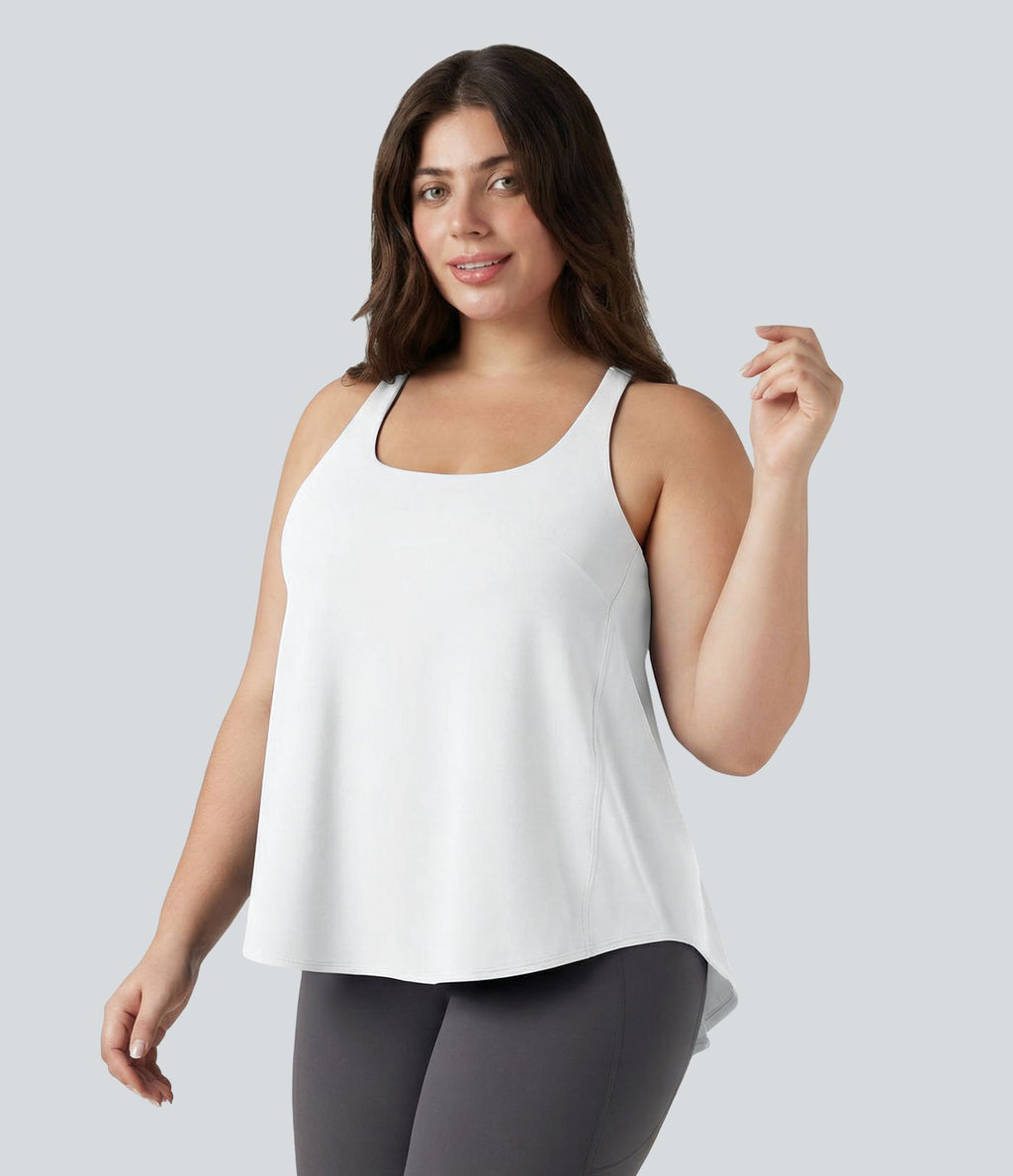 Débardeur running Halara UltraSculpt™ grande taille col rond ourlet arrondi