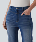 Halara Flex™ Jean droit taille haute avec poches