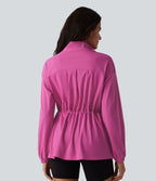 Veste sport manches longues séchage rapide à cordon de serrage intérieur - UPF40+