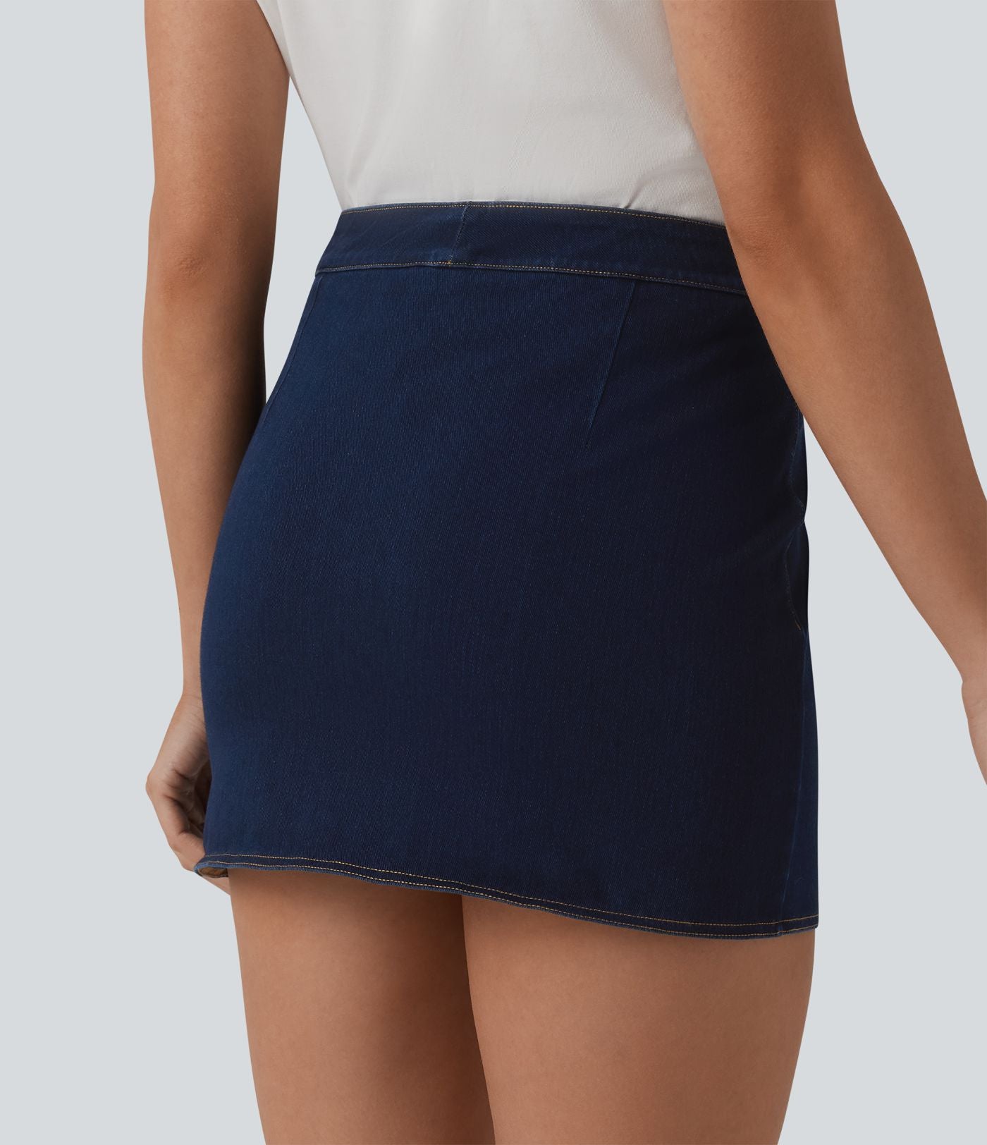 Halara Flex™ Jupe mini moulante casual en jean taille mi-haute