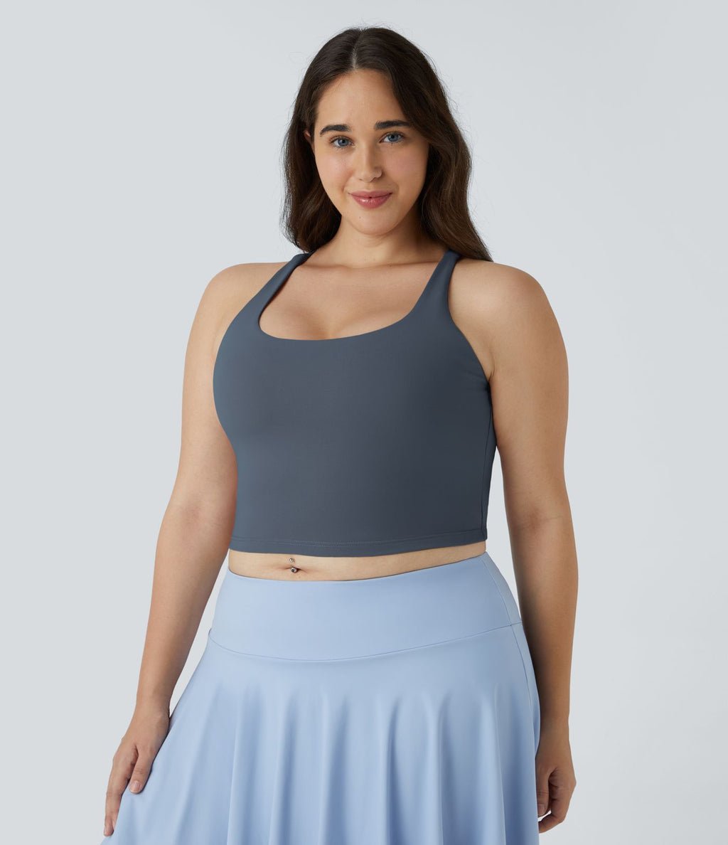 Débardeur Yoga Court Dos Nu Croisé Grande Taille