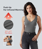 Débardeur casual chaud push-up à col V - Bonnet A/B