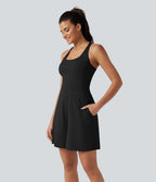 Combishort de sport SoftlyZero™ Airy à encolure U, toucher frais, coussinets amovibles, poches et accès facile Easy Peasy