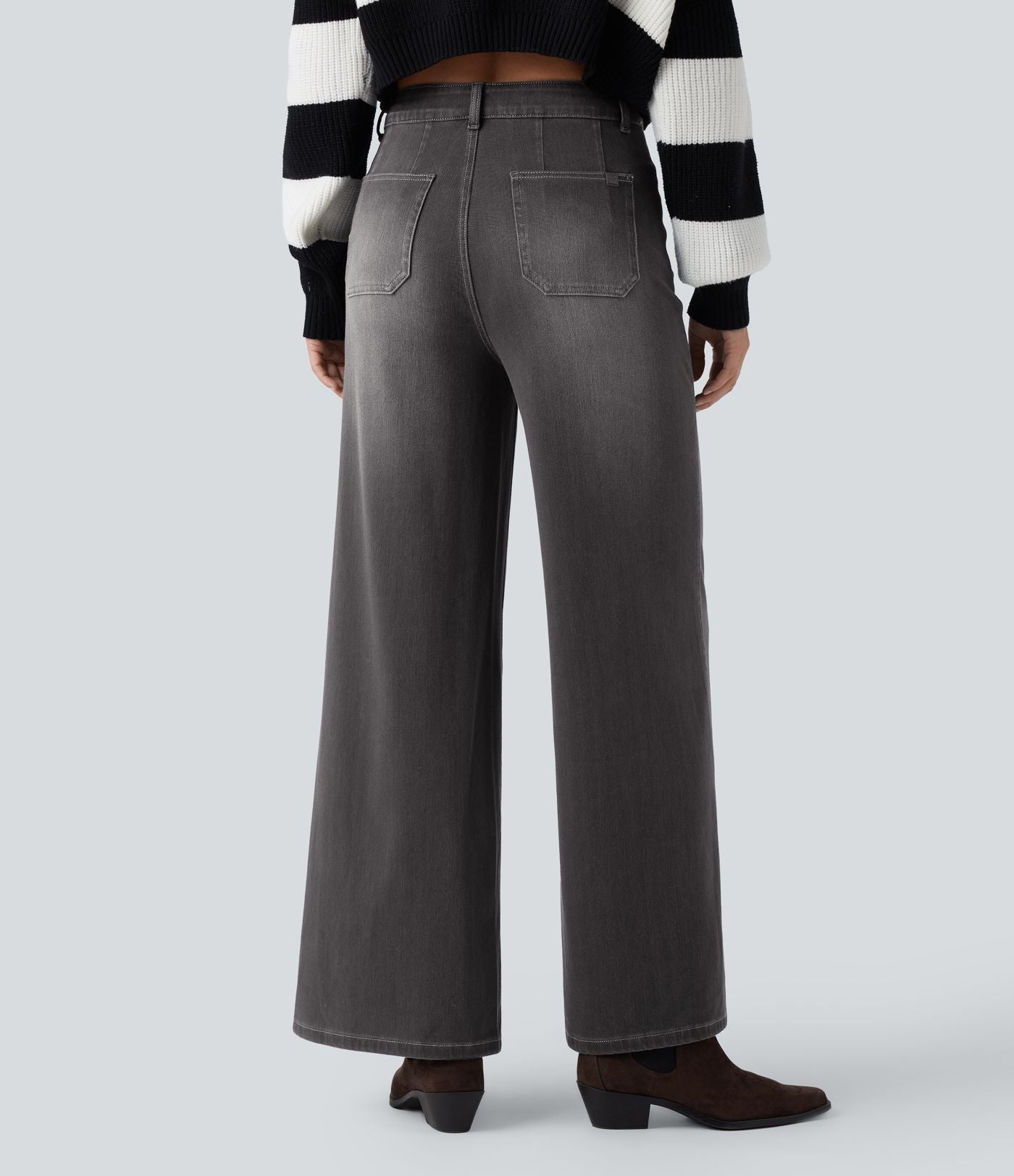 Halara Flex™ Jean large décontracté taille haute gainant avec poches