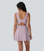 Robe SoftlyZero™ Airy de danse mini 2-en-1 dos nu, col U, bretelles croisées, poches latérales et effet frais InstantCool, accès facile Easy Peasy