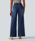 Jean large décontracté Halara Flex™ taille haute gainant avec poches