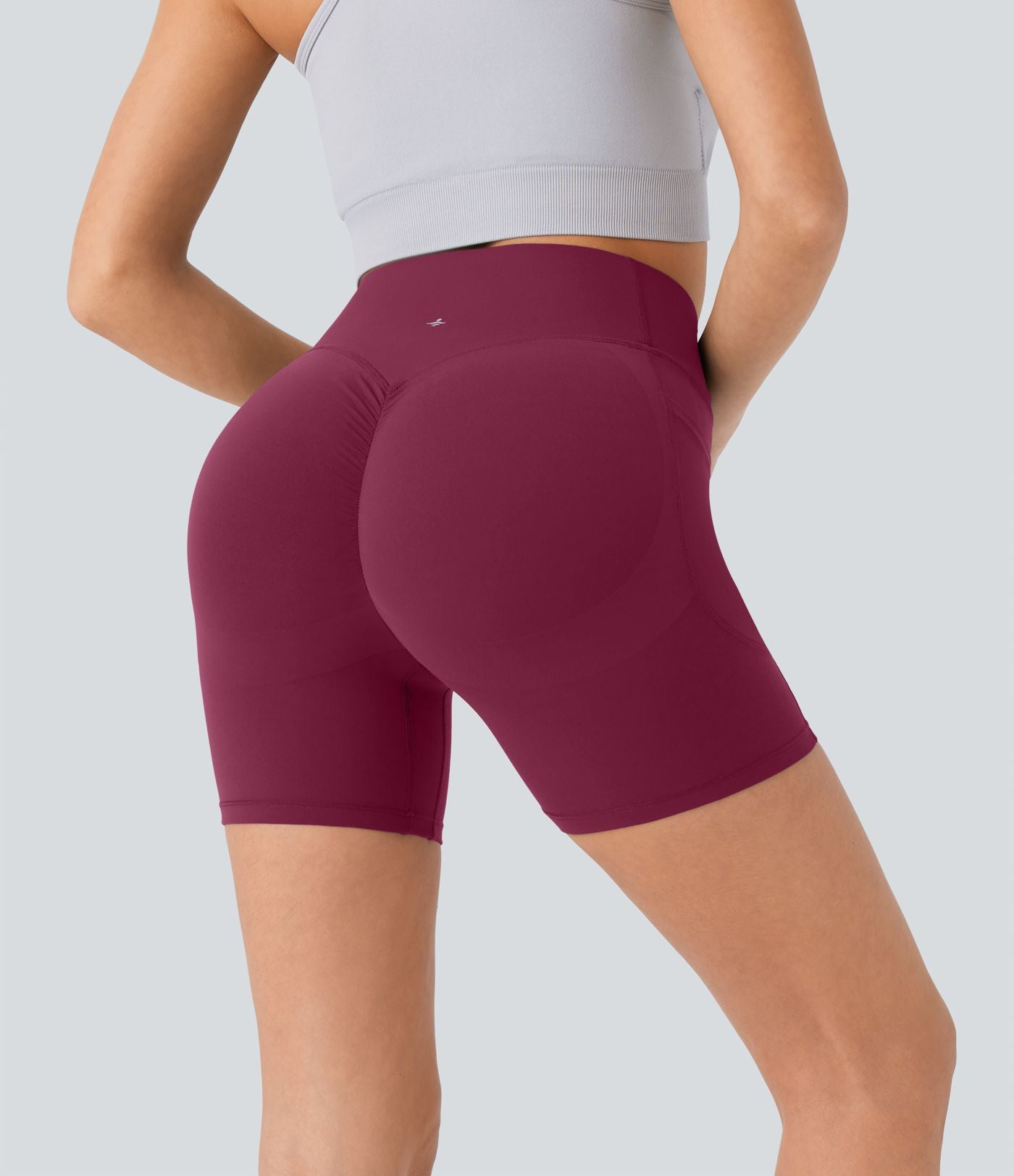 Short cycliste 12,5 cm d'entraînement gainant galbant taille haute avec effet scrunch et poches Halara UltraSculpt™