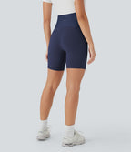 Short cycliste de yoga de maternité Softlyzero™ à taille super haute 17,5 cm-UPF50+