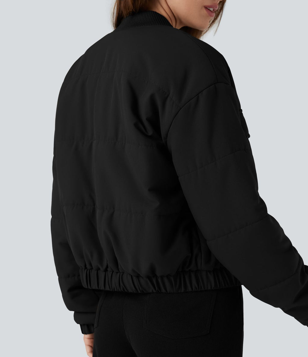 Doudoune bomber zippée avec poches