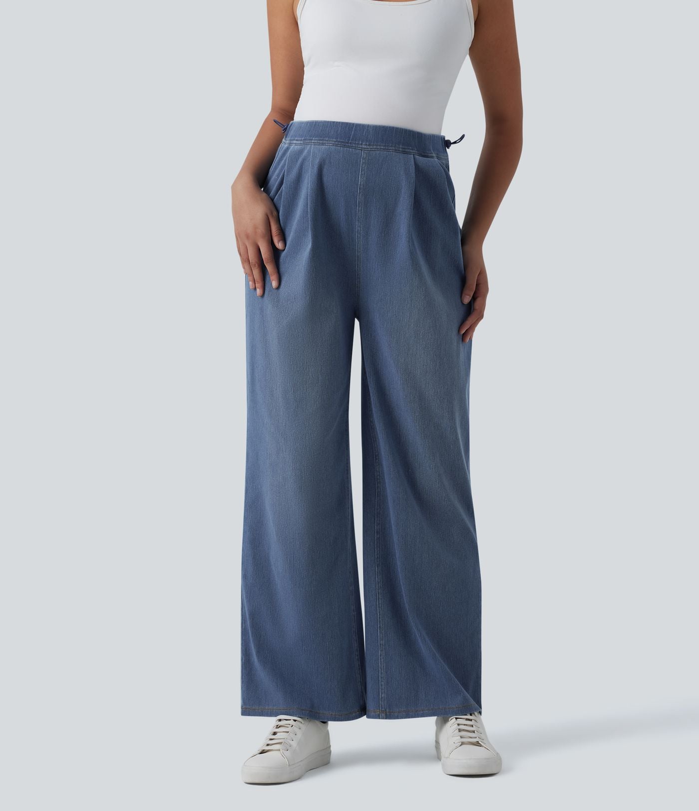 Halara Flex™ Jean large de grossesse taille haute avec poches