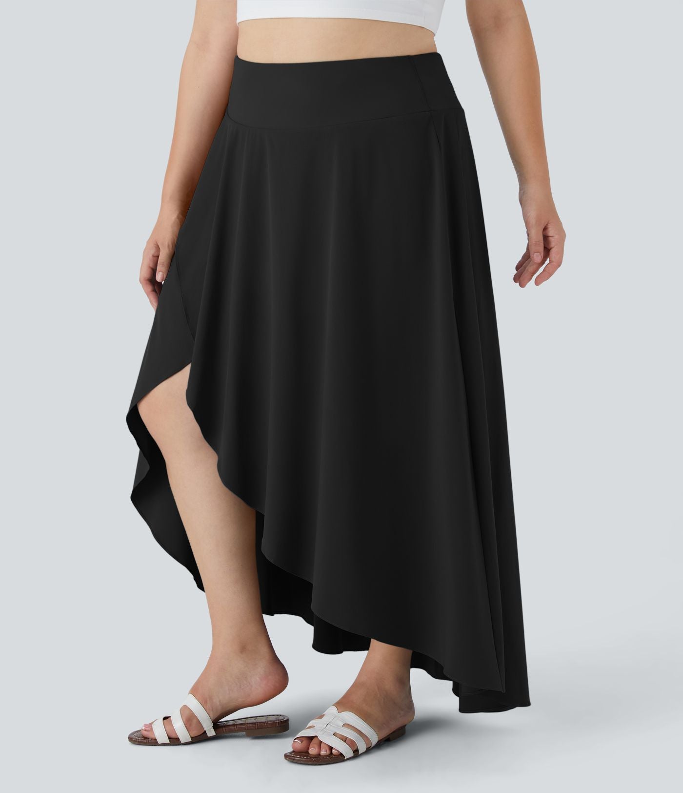 Breezeful™ Taille Haute à Volants 2 en1 Fluide Sèchement Rapide Quotidien Causal Grande Taille