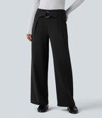 Pantalon tailleur thermique SoftlyZero™ Plush coupe droite taille mi-haute avec poches