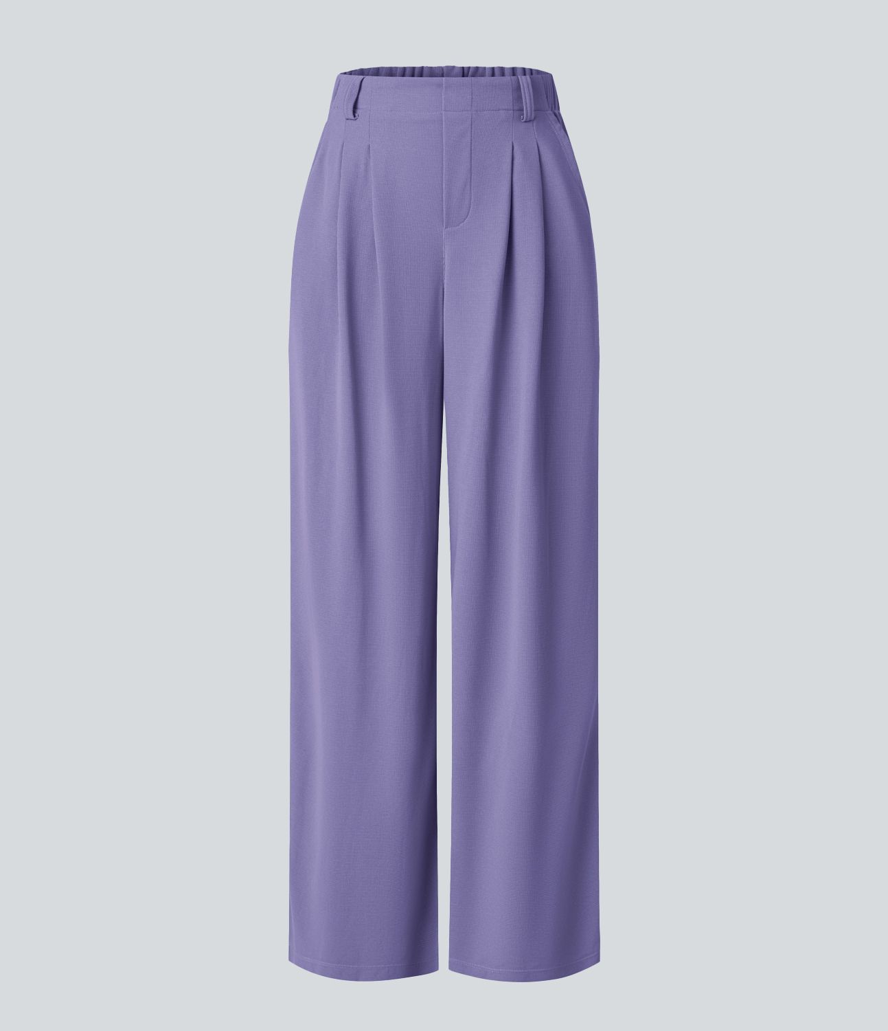 Halara Flex™ Pantalon Tailleur Large Fluide Gaufré Taille Haute Poches Latérales