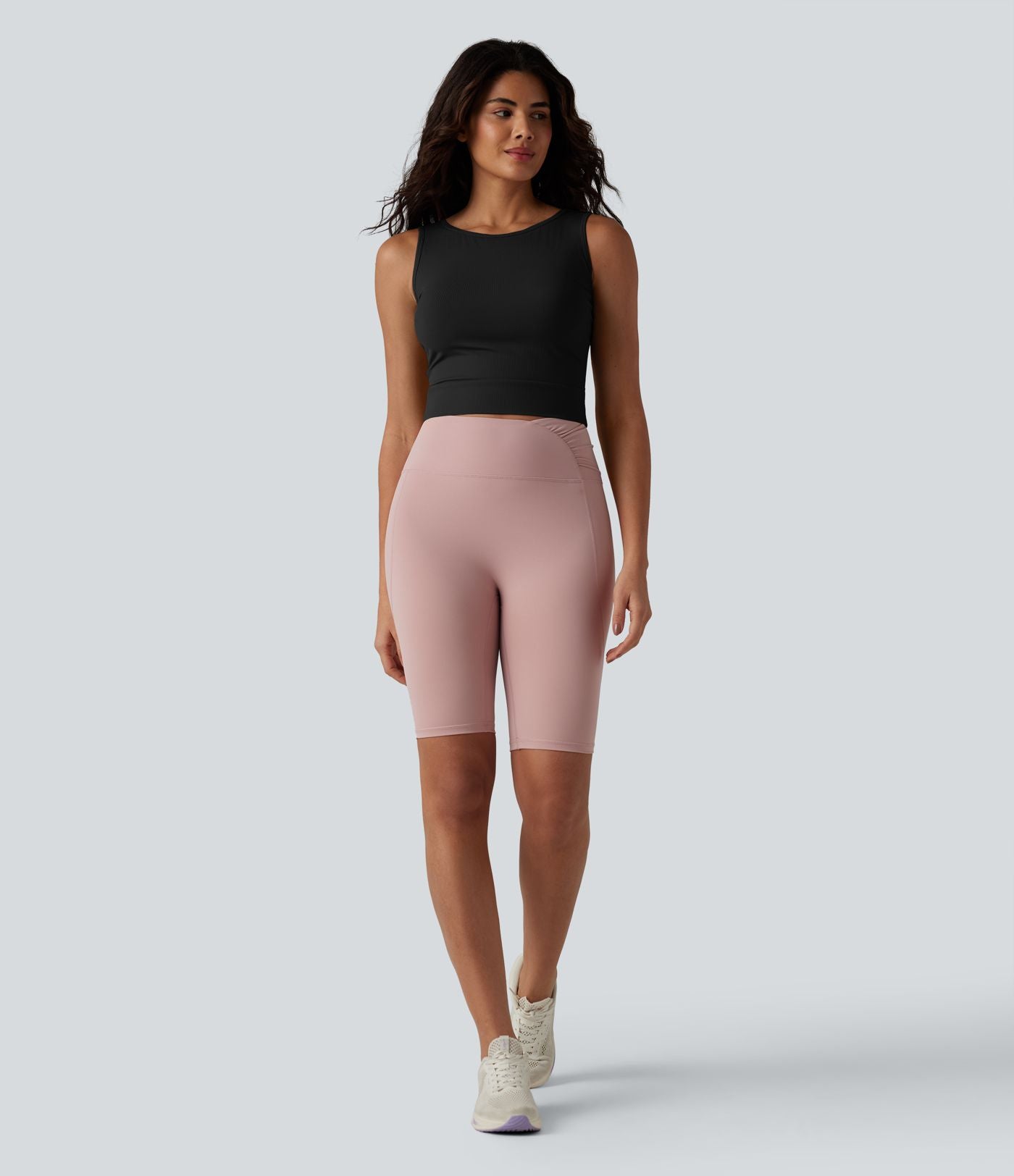 Débardeur de yoga côtelé à nouer dans le dos, à effet frais InstantCool et anti-odeurs, protection solaire UPF40+