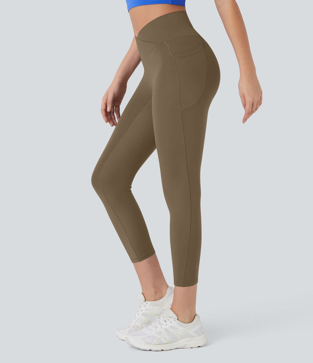 Softlyzero™ Legging Capri Unis Poches Croisées - UPF50+
