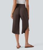 Pantalon corsaire gainant taille haute à ourlet asymétrique et séchage rapide avec poches Breezeful™